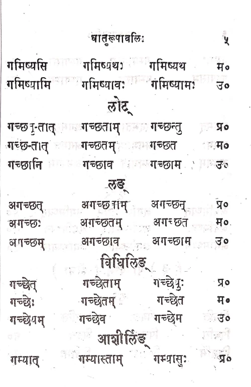 Dhatu Rupavali (Saral)